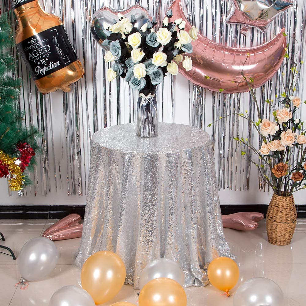 JYFLZQ Glitter Sequin Tablecloth